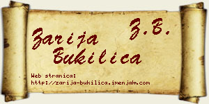Zarija Bukilica vizit kartica